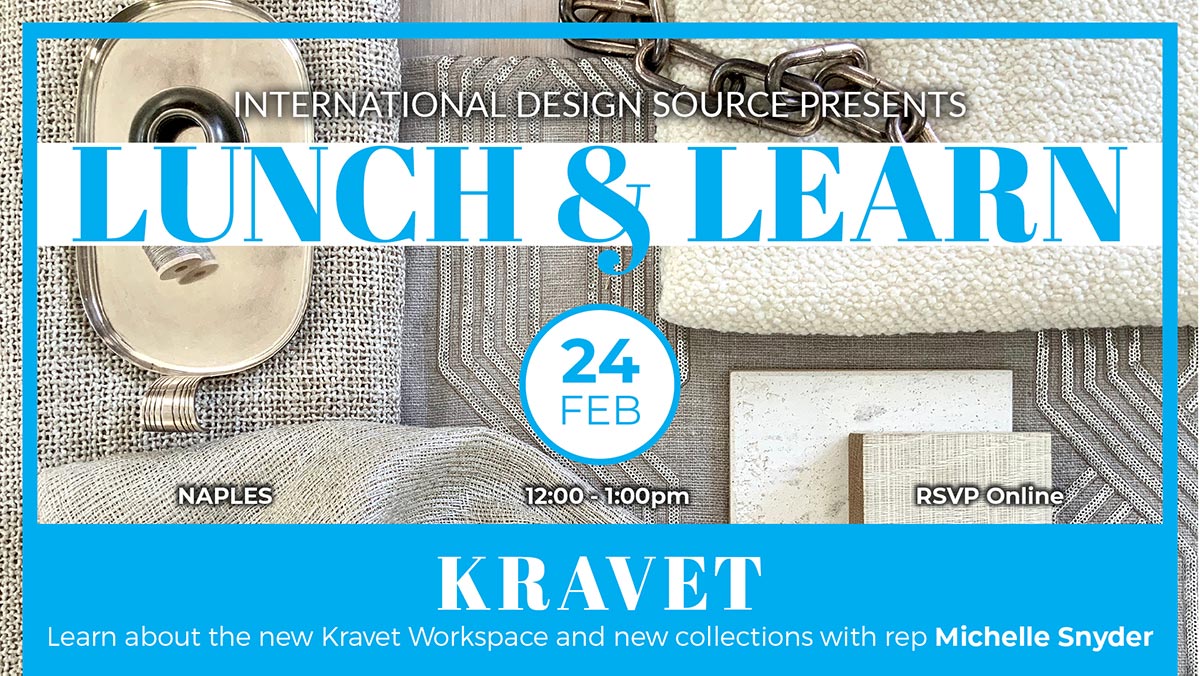 Kravet Lunch & Learn at IDS Fabric, Marketplace & Rugs in Naples on February 24, 2021