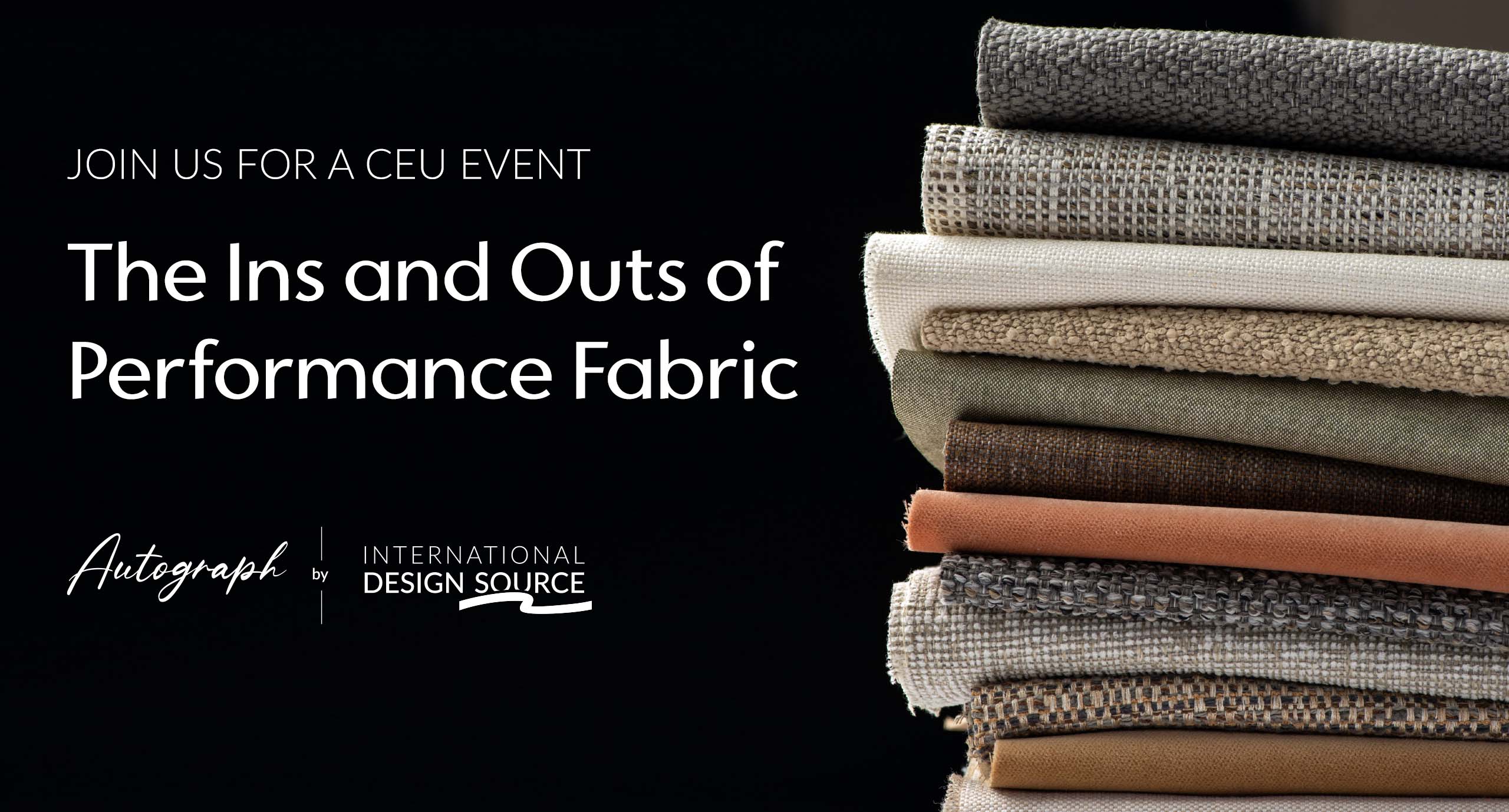Designers attend CEU lunch event “The Ins and Outs of Performance Fabric” to explore Autograph by IDS, a new fabric collection with Valdese Weavers.